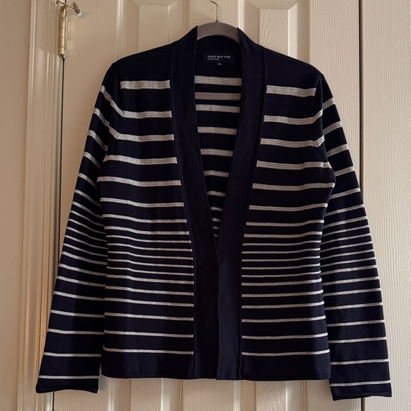 Jones New York Sweaters - Jones New York Striped Cardigan L – Timeless Layering Piece